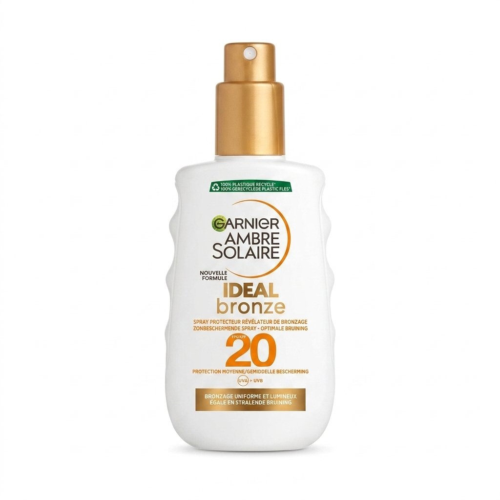 Garnier Ambre Solaire Idéal Bronze Spray Protecteur Révélateur de Bronzage SPF 20 – Bronzage uniforme et lumineux H&O Parapharmacie - Algérie Garnier Ambre Solaire Idéal Bronze Spray Protecteur Révélateur de Bronzage SPF 20 – Bronzage uniforme et lumineux H&O Parapharmacie - Algérie