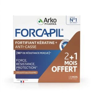 Arko Pharma – FORCAPIL FORTIFIANT KÉRATINE + ANTI-CASSE – Cheveux et ongles fortifiés H&O Parapharmacie - Algérie