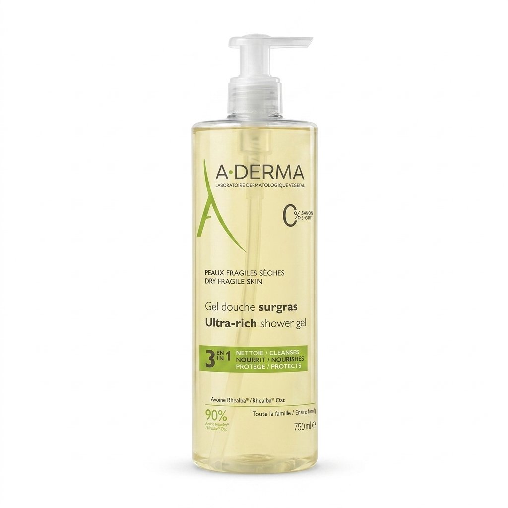 A-DERMA – Gel douche surgras – Nettoie, nourrit et protège – 750 ml H&O Parapharmacie - Algérie A-DERMA – Gel douche surgras – Nettoie, nourrit et protège – 750 ml H&O Parapharmacie - Algérie