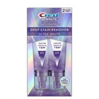 Crest – 3DWhite Deep Stain Remover Ultra White Daily Toothpaste – Éclaircit et élimine les taches – 2×67 ml H&O Parapharmacie - Algérie Crest – 3DWhite Deep Stain Remover Ultra White Daily Toothpaste – Éclaircit et élimine les taches – 2×67 ml H&O Parapharmacie - Algérie