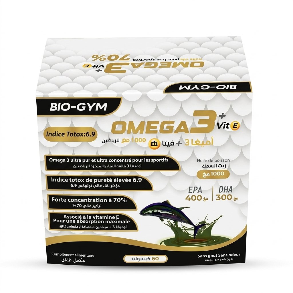 BIO-GYM – OMEGA 3 Vit E – Soutien sportif et absorption maximale – 60 capsules H&O Parapharmacie - Algérie BIO-GYM – OMEGA 3 Vit E – Soutien sportif et absorption maximale – 60 capsules H&O Parapharmacie - Algérie