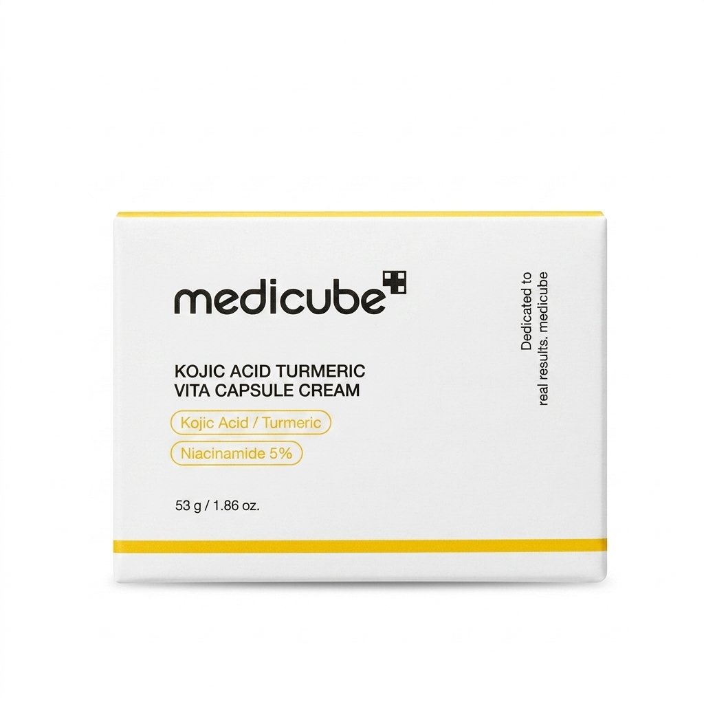 medicube – KOJIC ACID TURMERIC VITA CAPSULE CREAM – Éclaircit et réduit les taches pigmentaires – 53 g / 1.86 oz. H&O Parapharmacie - Algérie medicube – KOJIC ACID TURMERIC VITA CAPSULE CREAM – Éclaircit et réduit les taches pigmentaires – 53 g / 1.86 oz. H&O Parapharmacie - Algérie