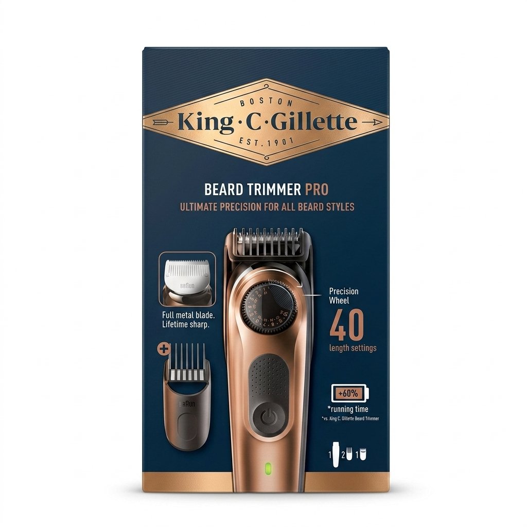 King C. Gillette – BEARD TRIMMER PRO – Tonte de précision pour tous les styles de barbe H&O Parapharmacie - Algérie King C. Gillette – BEARD TRIMMER PRO – Tonte de précision pour tous les styles de barbe H&O Parapharmacie - Algérie