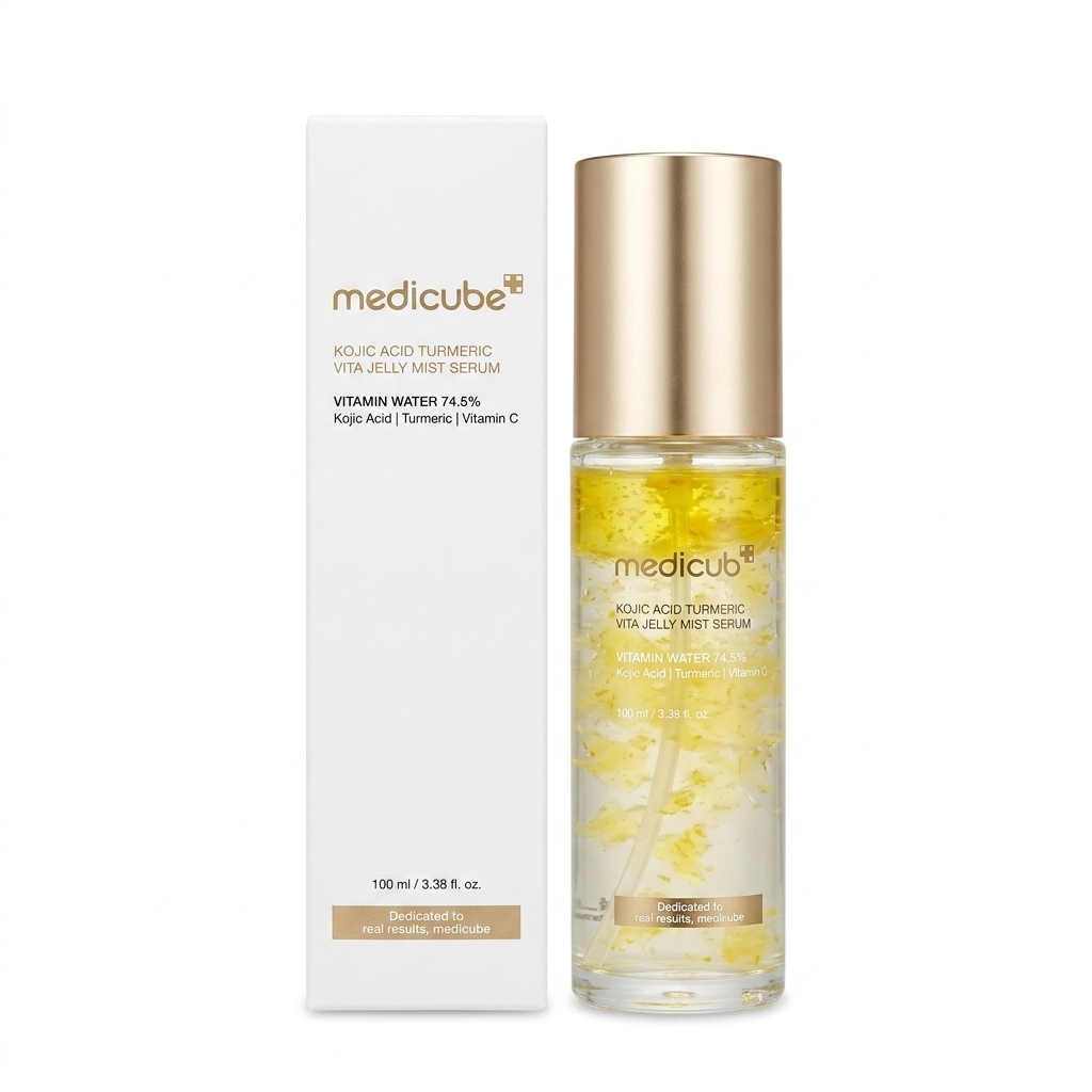 Medicube – Kojic Acid Turmeric Vita Jelly Mist Serum – Éclaircissement et hydratation – 100 ml H&O Parapharmacie - Algérie Medicube – Kojic Acid Turmeric Vita Jelly Mist Serum – Éclaircissement et hydratation – 100 ml H&O Parapharmacie - Algérie