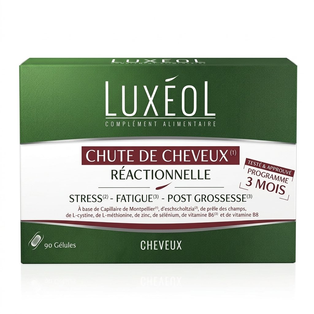 Luxéol – Chute de Cheveux Réactionnelle – Aide à lutter contre la chute de cheveux – 90 Gélules H&O Parapharmacie - Algérie Luxéol – Chute de Cheveux Réactionnelle – Aide à lutter contre la chute de cheveux – 90 Gélules H&O Parapharmacie - Algérie