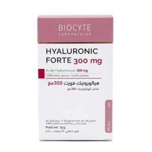 BIOCYTE LABORATOIRE – HYALURONIC FORTE 300 mg – Hydratation et élasticité de la peau – 30 gélules (15 g) H&O Parapharmacie - Algérie