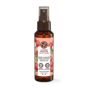 Yves Rocher – Litchi Fruité Brume Parfumée Corps & Cheveux – Parfum floral fruité – 100ml
