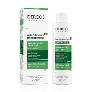 Vichy Dercos – Shampooing Traitant Anti-Pelliculaire DS – Élimine les pellicules et apaise le cuir chevelu – 200 ml