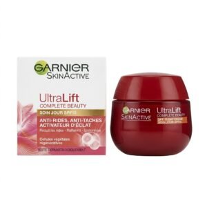 Garnier – UltraLift Complete Beauty Soin Jour SPF15 – Anti-rides, anti-taches, activateur d'éclat – Non visible