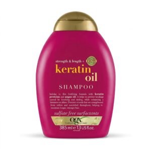 OGX – Keratin Oil Shampoo – Cheveux forts et longs – 385 ml