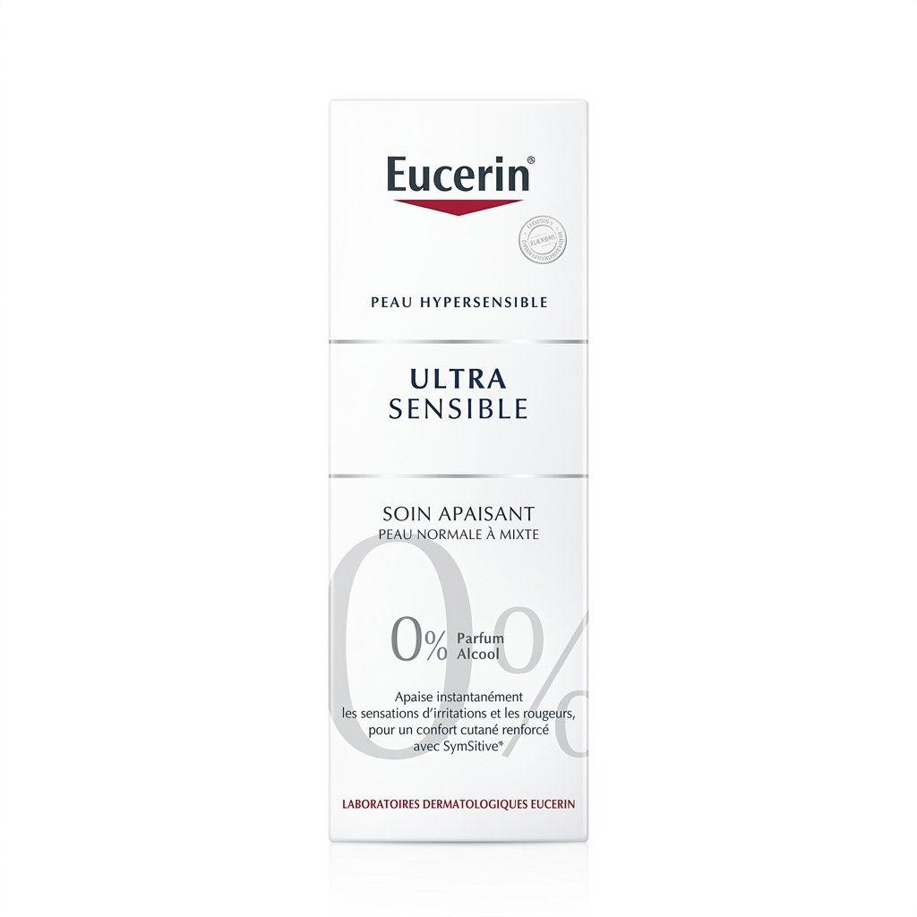 Eucerin – Ultra Sensible Soin Apaisant – Apaise instantanément les sensations d’irritations et les rougeurs – Non visible H&O Parapharmacie - Algérie Eucerin – Ultra Sensible Soin Apaisant – Apaise instantanément les sensations d’irritations et les rougeurs – Non visible H&O Parapharmacie - Algérie