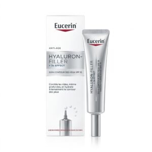 Eucerin – Hyaluron-Filler Soin Contour des Yeux SPF 15 – Comble les rides et hydrate intensément – Non visible