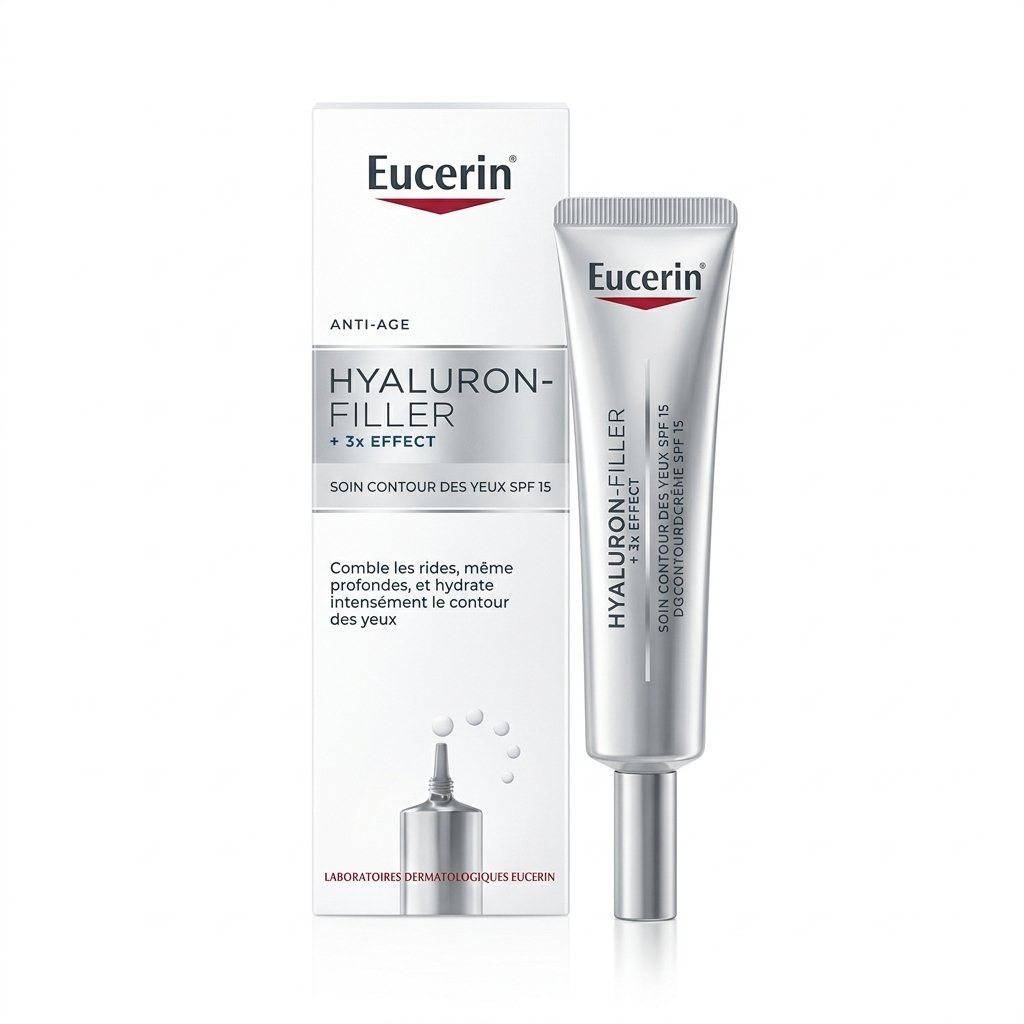Eucerin – Hyaluron-Filler Soin Contour des Yeux SPF 15 – Comble les rides et hydrate intensément – Non visible H&O Parapharmacie - Algérie Eucerin – Hyaluron-Filler Soin Contour des Yeux SPF 15 – Comble les rides et hydrate intensément – Non visible H&O Parapharmacie - Algérie