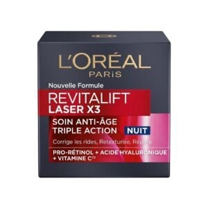 L'Oréal Paris – Revitalift Laser X3 – Soin Anti-Âge Triple Action – Non visible