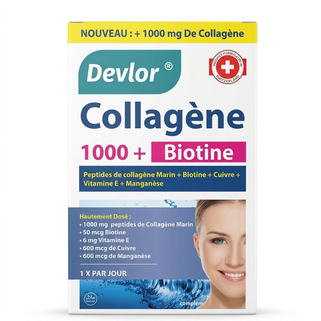 DEVLOR collagène 1000+ biotine H&O Parapharmacie - Algérie DEVLOR collagène 1000+ biotine H&O Parapharmacie - Algérie