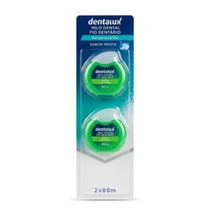 Dentalux – Hilo Dental Fio Dentário – Nettoyage interdentaire et protection des gencives – 2x80m
