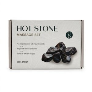 Hot Stone Massage Set – Set de 6 pierres de massage pour relaxation profonde – Set de 6