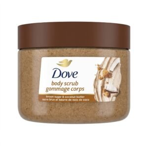 Dove – Body Scrub Exfoliant au Sucre Brun et Beurre de Coco – Peau douce et nourrie