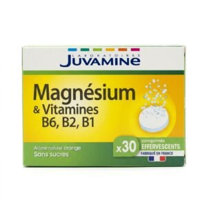 Juvamine – Magnésium & Vitamines B6, B2, B1 – Bien-être nerveux – 30 comprimés effervescents