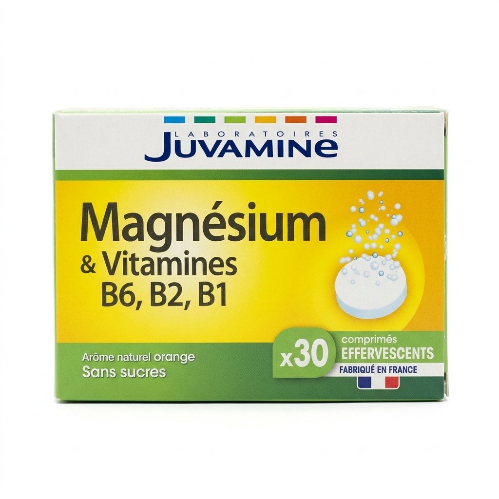 Juvamine – Magnésium & Vitamines B6, B2, B1 – Bien-être nerveux – 30 comprimés effervescents H&O Parapharmacie - Algérie Juvamine – Magnésium & Vitamines B6, B2, B1 – Bien-être nerveux – 30 comprimés effervescents H&O Parapharmacie - Algérie