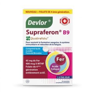Devlor – Supraferon B9 – Soutien sanguin, immunité et énergie – 30 comprimés